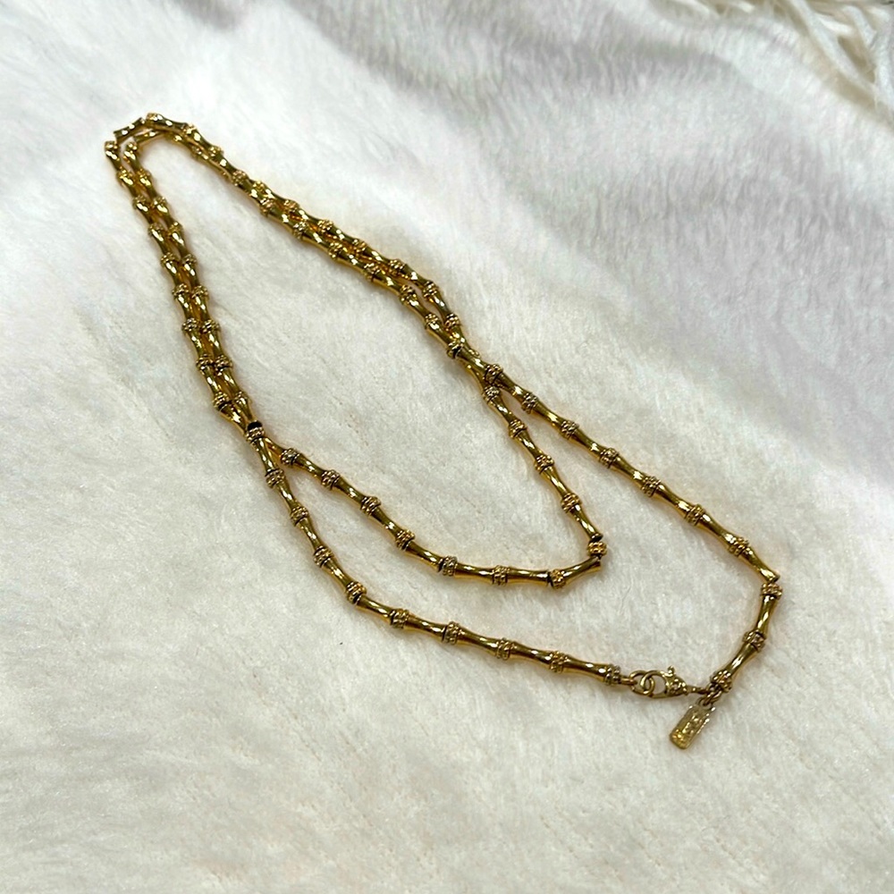 Vintage Gold Tone Monet Necklace 30”